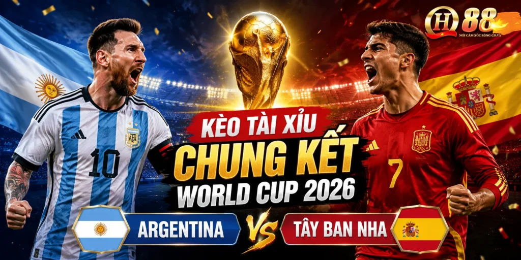 KÈO TÀI XỈU CHUNG KẾT WORLD CUP 2026 ARGENTINA VS TÂY BAN NHA